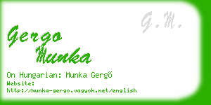 gergo munka business card
